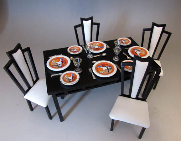 art deco table set